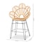 Baxton Studio Garan Modern Bohemian Natural Brown Rattan and Black Metal Counter Stool 212-12810-ZORO - alternate 4